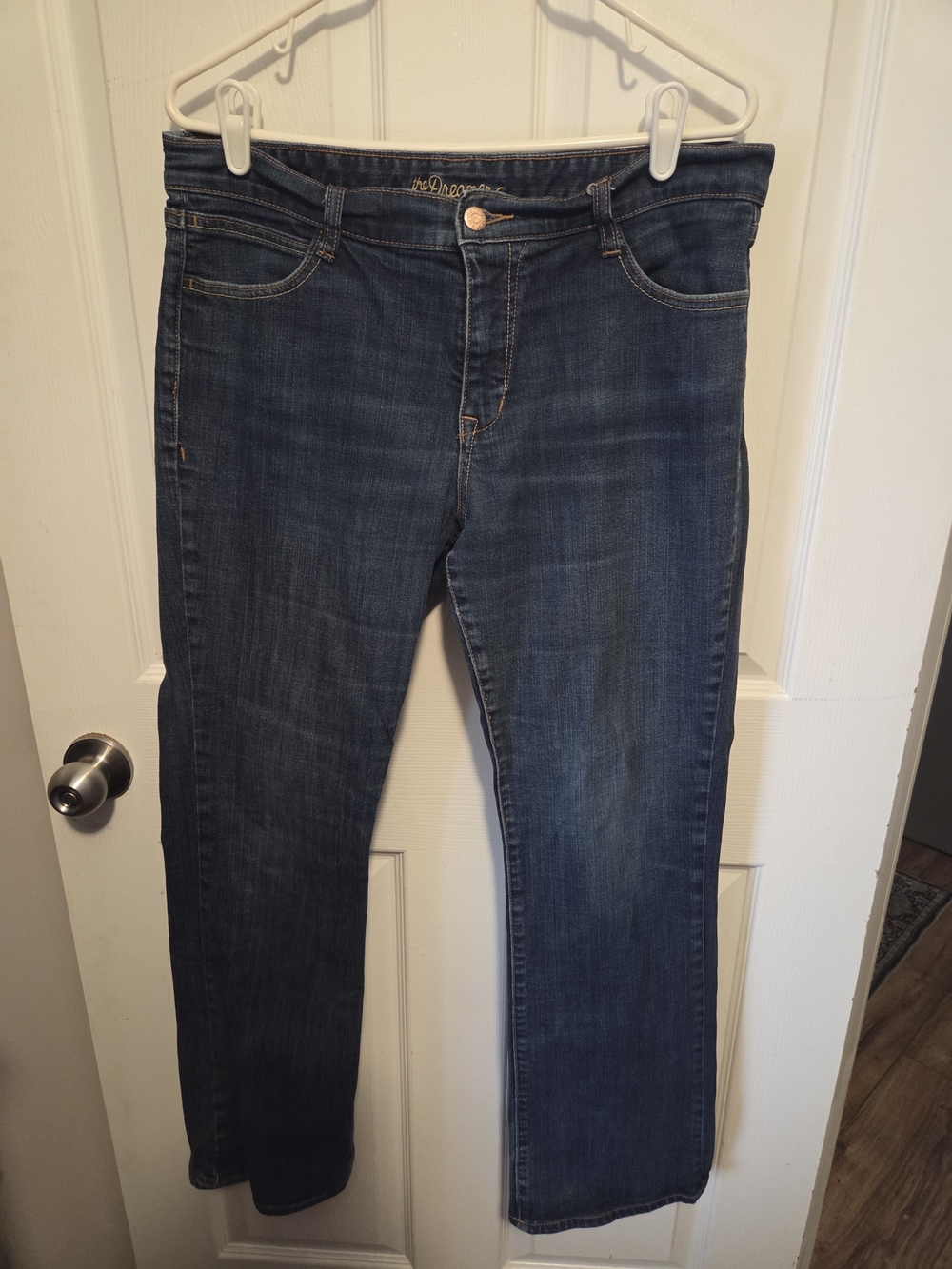 Old Navy Women's Straight-Leg Dark Blue Jeans